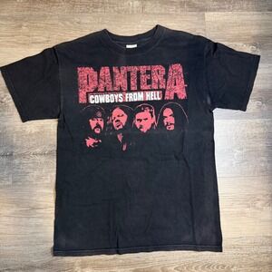 Pantera Cowboys From Hell Walk Band Tee Black Red Tennessee River Mens Medium